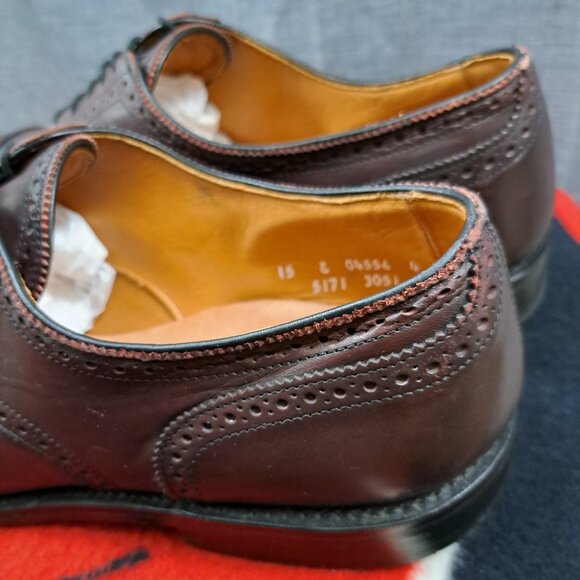 %Size 15 Men Allen Edmonds Lexington Oxfords Dress Shoes Brown Leather / D3 main image 11